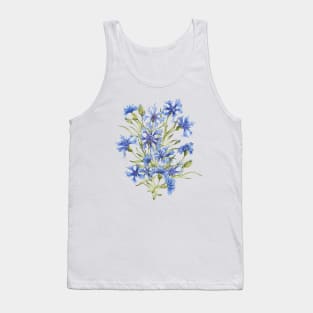 Wildflowers_ Cornflowers_bouquet Tank Top